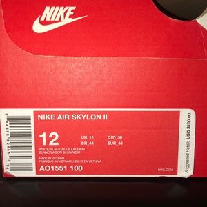 Nike Air Skylon II White/Black-Blue Lagoon